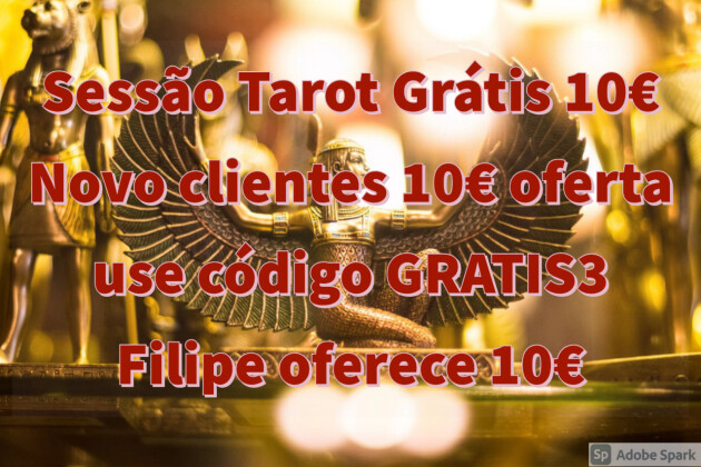 Filipe oferece sessão Tarot 10€ com codigo GRATIS3