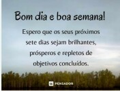 Bom Dia e Boa Semana