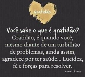 6 de Janeiro Dia da Gratidão
