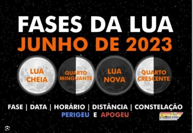 Calendario das luas para junho